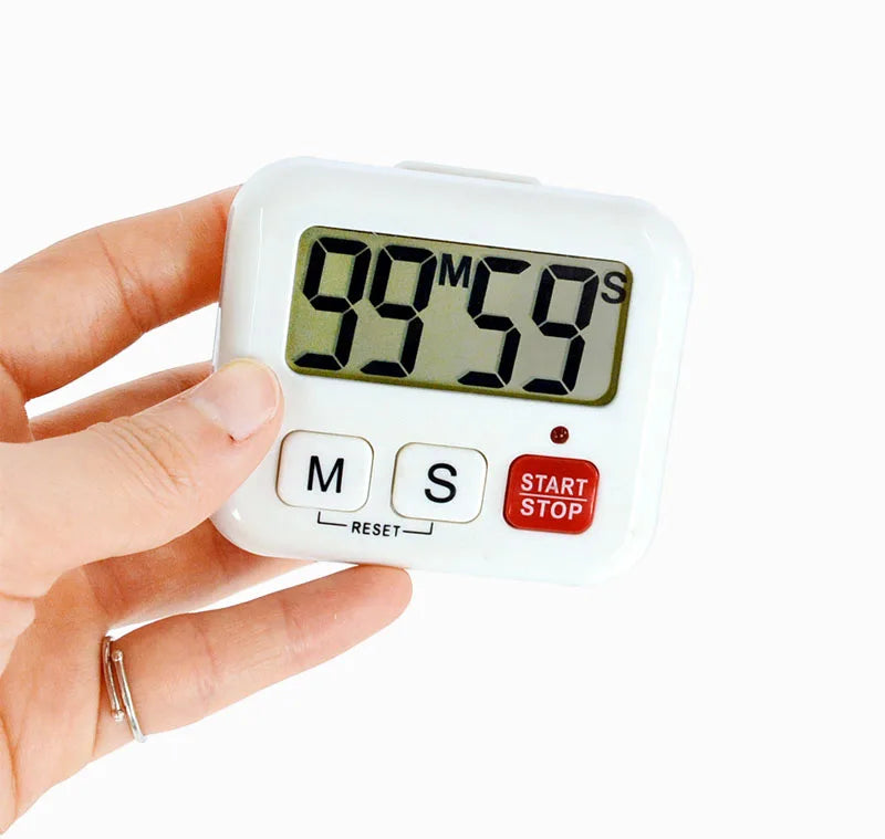 Sport Alarm Timer Digital Magnetic Countdown Up LCD 99 Minute Clock Kitchen Cooking Timer