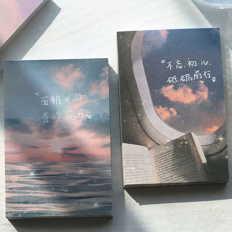 100 Sheets/pack Creative Sky Cloud Moon Loose Leaf Decoration Memo Pad Colors Sticky Notes Office Memo Note Scrapbook