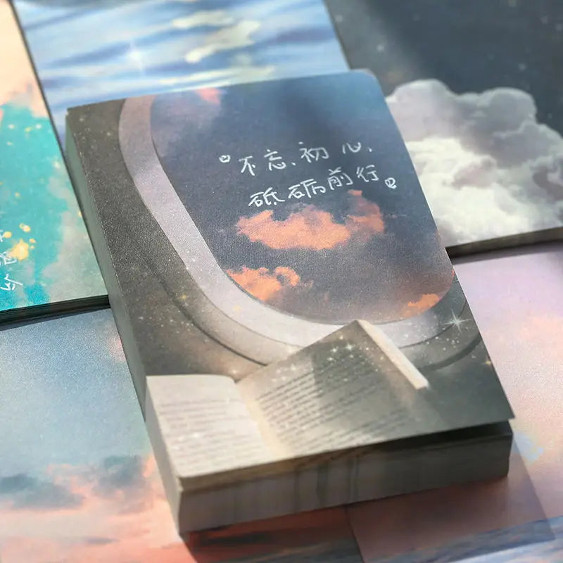 100 Sheets/pack Creative Sky Cloud Moon Loose Leaf Decoration Memo Pad Colors Sticky Notes Office Memo Note Scrapbook