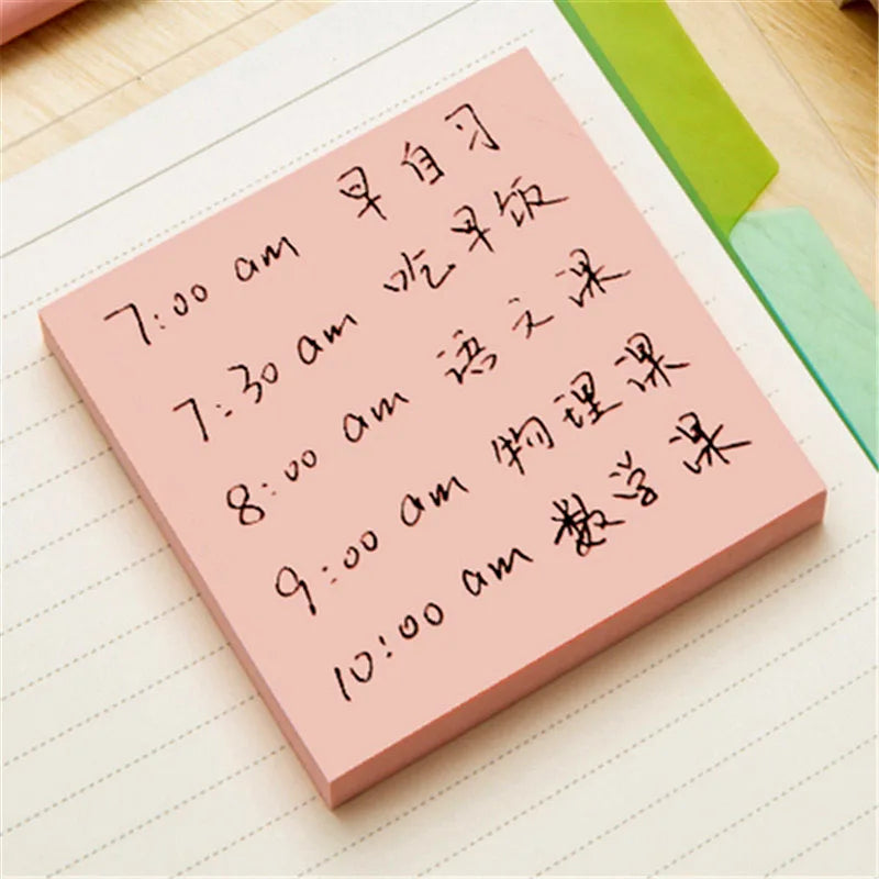 100 sheets 76*76mm Size color paper Memo Pad Sticky Notes Bookmark Point it Marker Memo Sticker Office School Supplies Notebooks