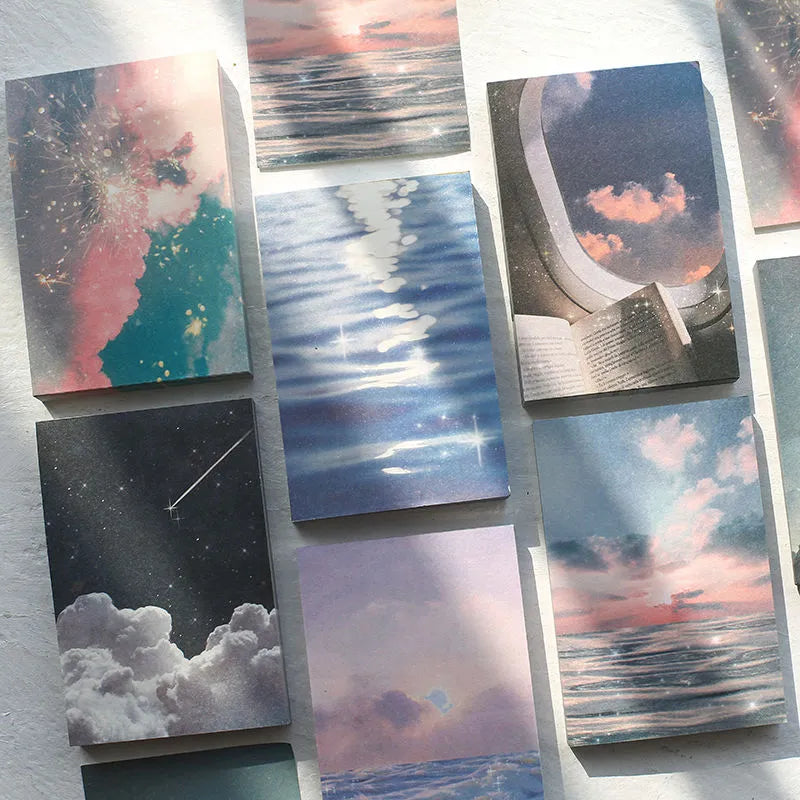 100 Sheets/pack Creative Sky Cloud Moon Loose Leaf Decoration Memo Pad Colors Sticky Notes Office Memo Note Scrapbook