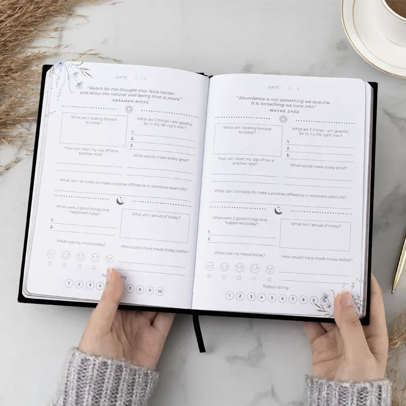 The Gratitude Journal Notebook Planer Diary Undated Hardcover Notepad Notebooks and Notepads Writing Pads Office School Supplies