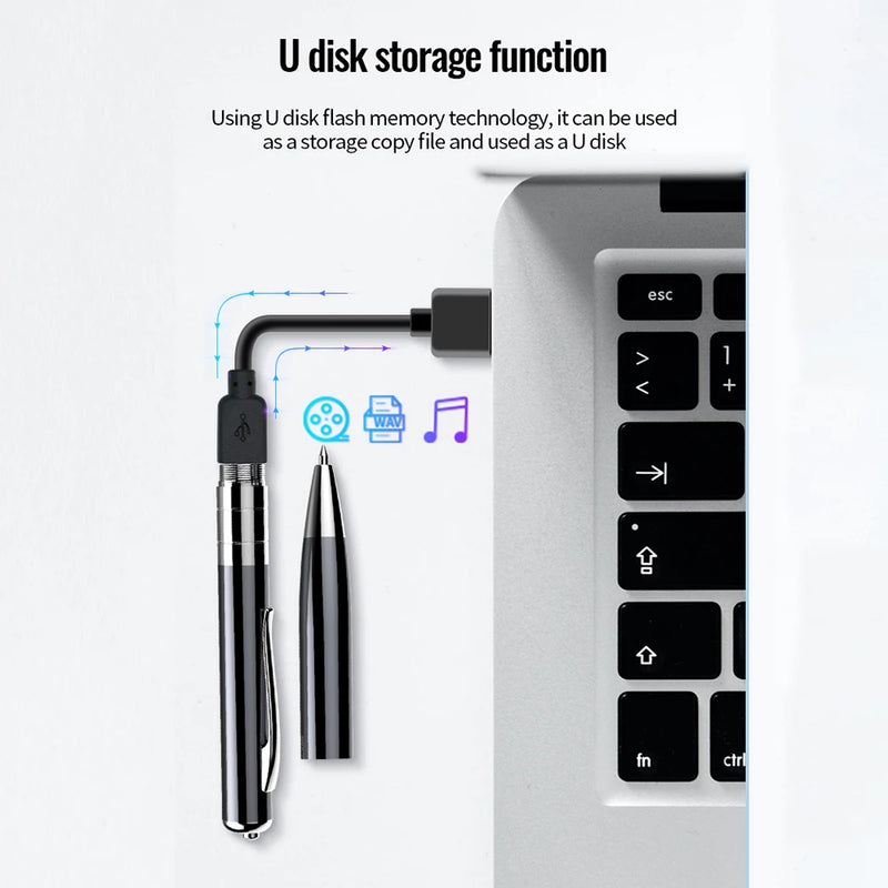 Portable Voice Recorder Professional Sound Dictaphone Voice Activated Noise Reduction Recording Pen Long Time Audio Recorder