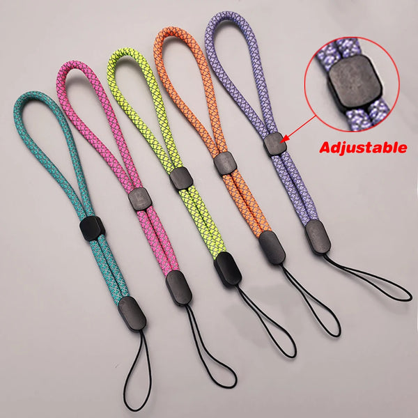 1Pcs Adjustable Nylon Wrist Lanyard Soft Durable Lanyard For Keys Phone USB MP4 Camera Water Bottle Reflective Webbing Rope