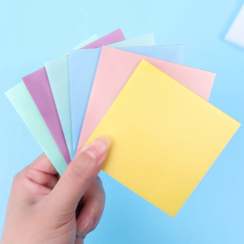 (4 Pack) 50 Pads/Pack Transparent 3x3 Inches Posted it Sticky Note Pads Notepads Posits School Stationery office Supplies