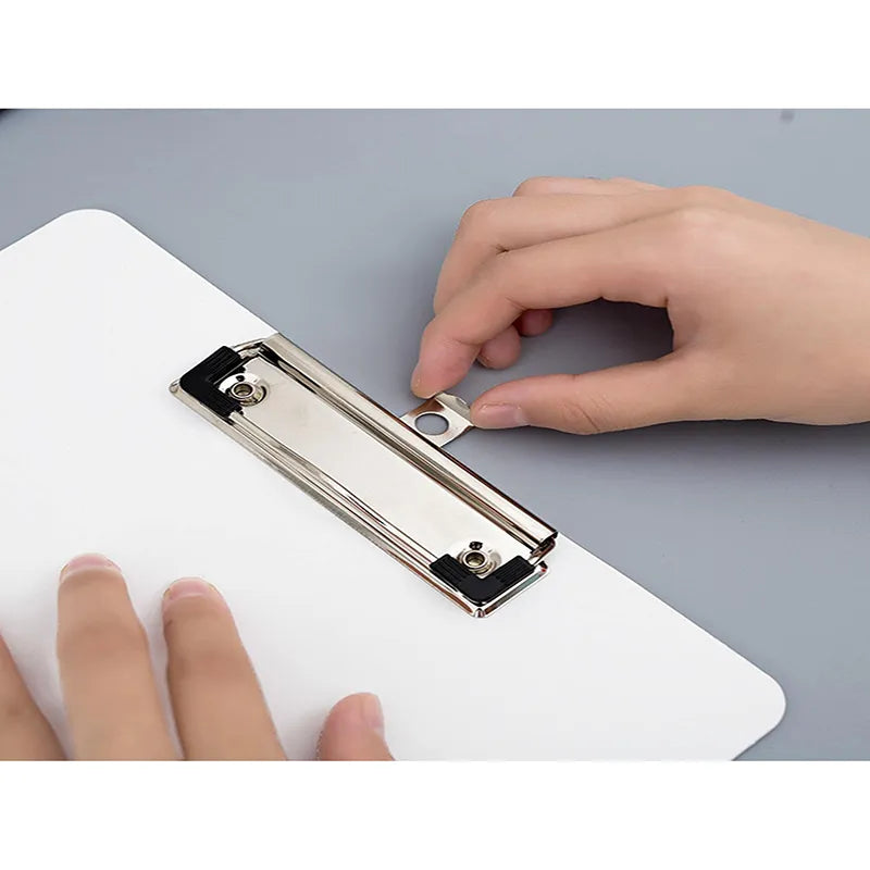 Bview Art 1pcs Clipboards with Low Profile Metal Clip Standard A6 Size with Hanging Clipboards For Office Stationery Supplies
