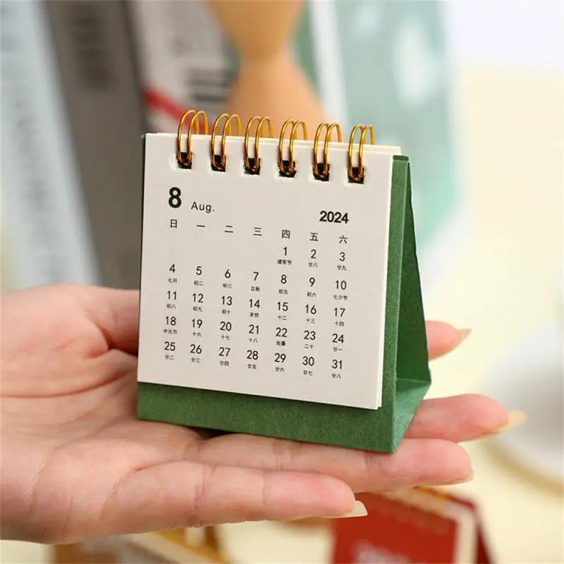 Desktop Calendar Minimalist Portable Fashionable Mini Calendar Convenient Chic Student Portable Memo Memorandum Innovative 2024