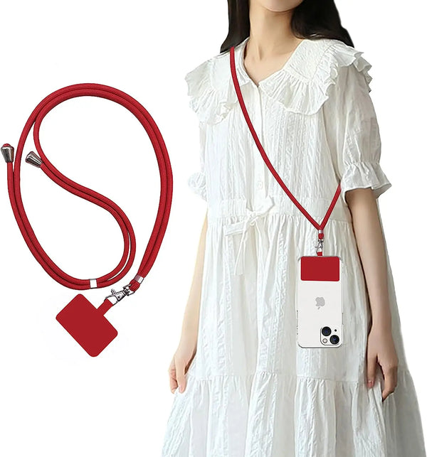150cm Universal Adjustable Phone Lanyard Strap Mobile Phone Hanging Rope Neck Straps Anti-lost Lanyards Cell Phone Accessories
