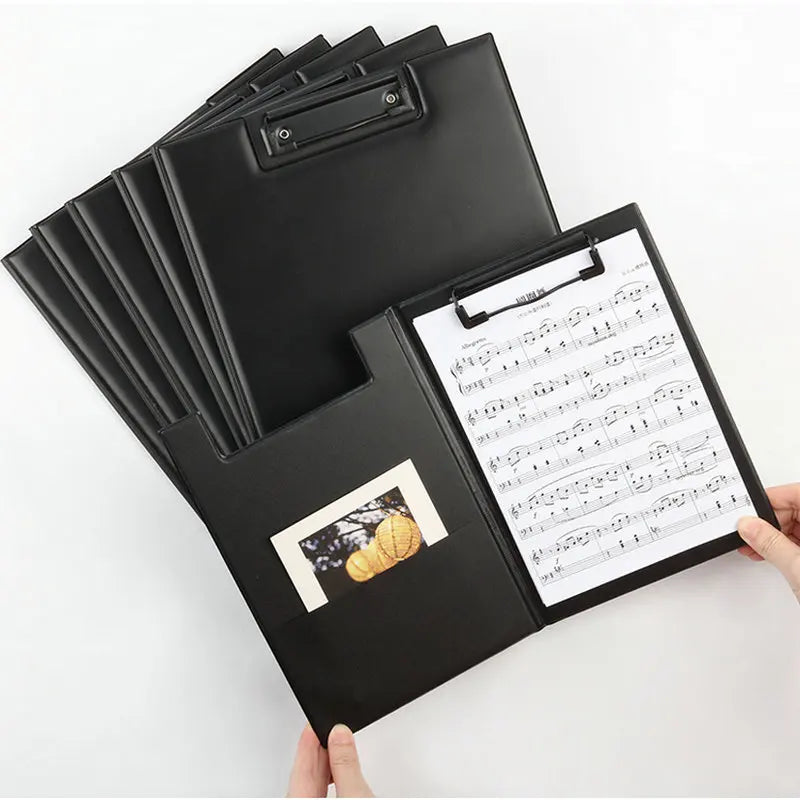 PU Leather Clipboard A4 Conference Folder Writing Pad High Quality Padfolio A5 Foldable Clipboard With Storage