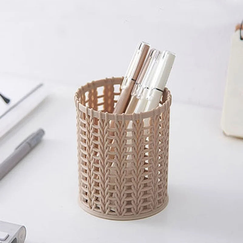 Pencil Holder Office Desk Metal Mesh Square Pen Pot Cup Case Container Organiser Storage Durable Pencil Case  Office Accessories