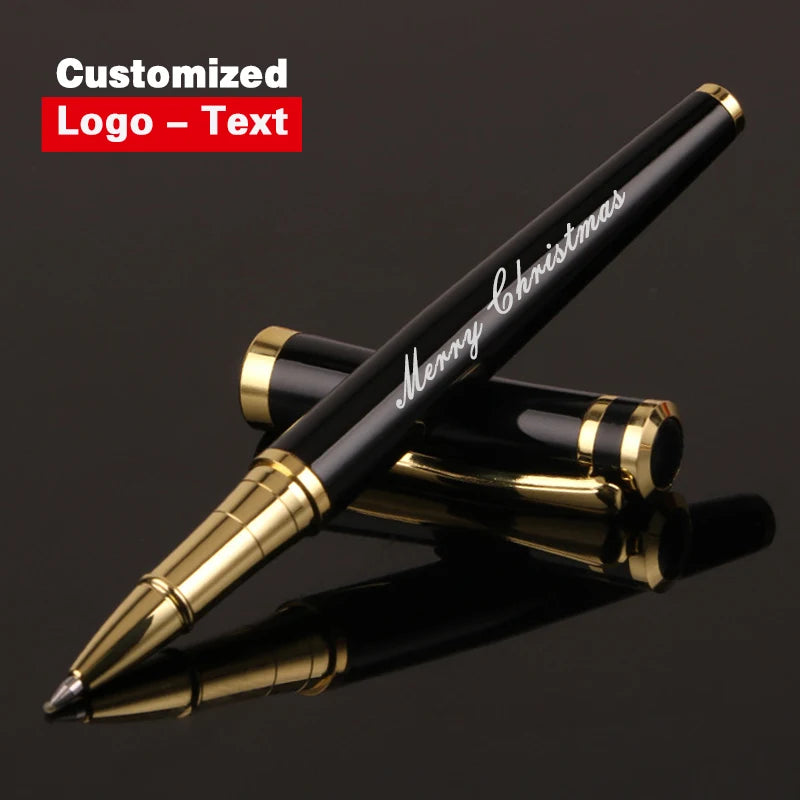 Luxury Metal Ball Point Pen Clip Signature Ballpoint Pens for Business Writing Office Stationery Customized Logo Name Gift