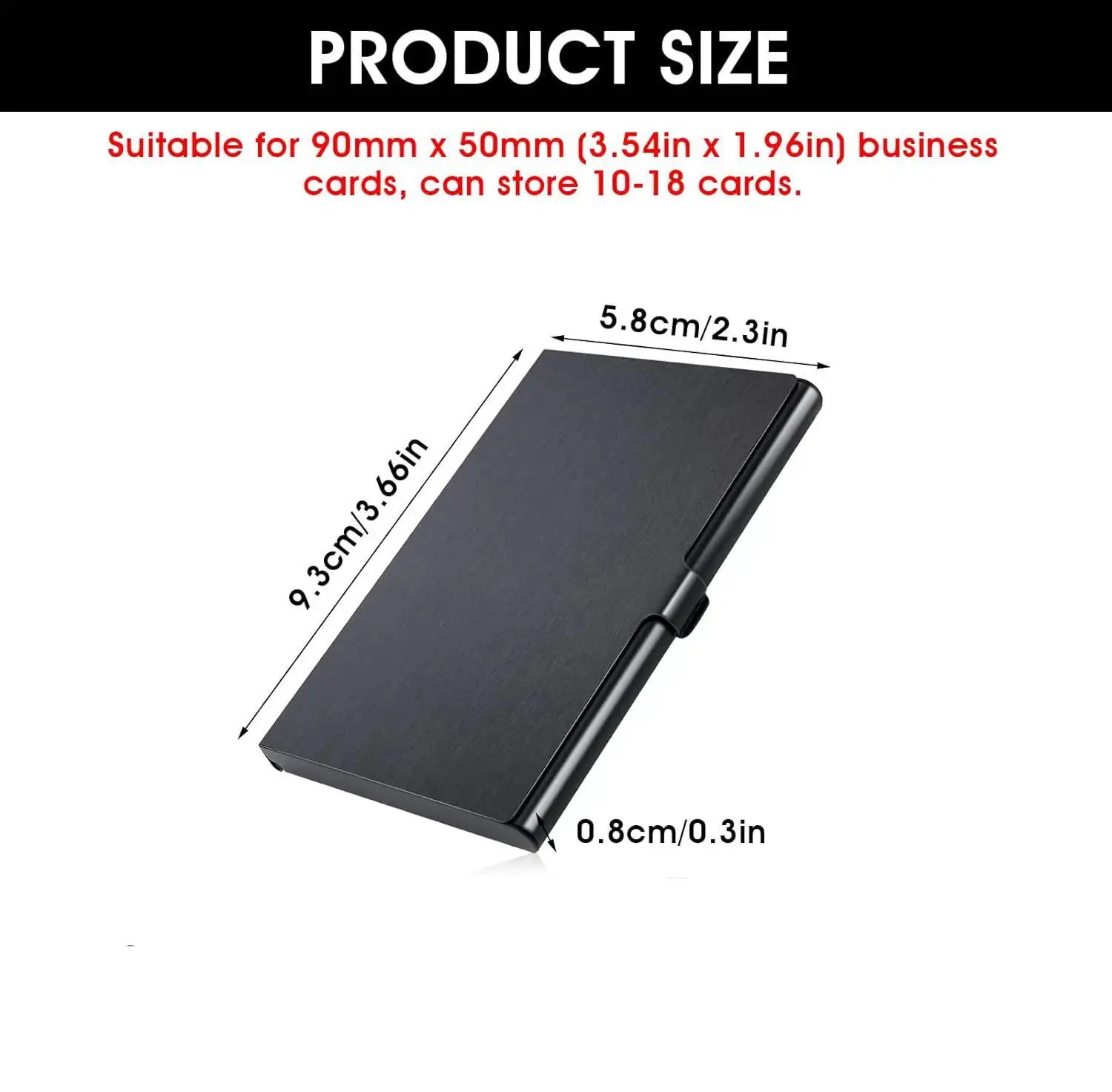Business Card Holder Credit Card Case Light Aluminum Pocket Card Case Wallet Metal Slim Name Card Holder for Women Men Traveling