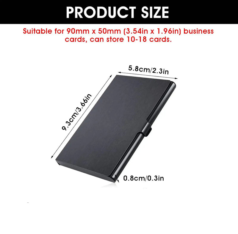 Business Card Holder Credit Card Case Light Aluminum Pocket Card Case Wallet Metal Slim Name Card Holder for Women Men Traveling