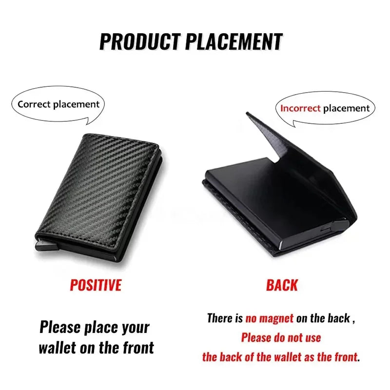 For Holden Cardholder Carbon Fiber Rfid Credit Card Holder Men Wallets Bank Cardholder PU Leather Wallets 2023