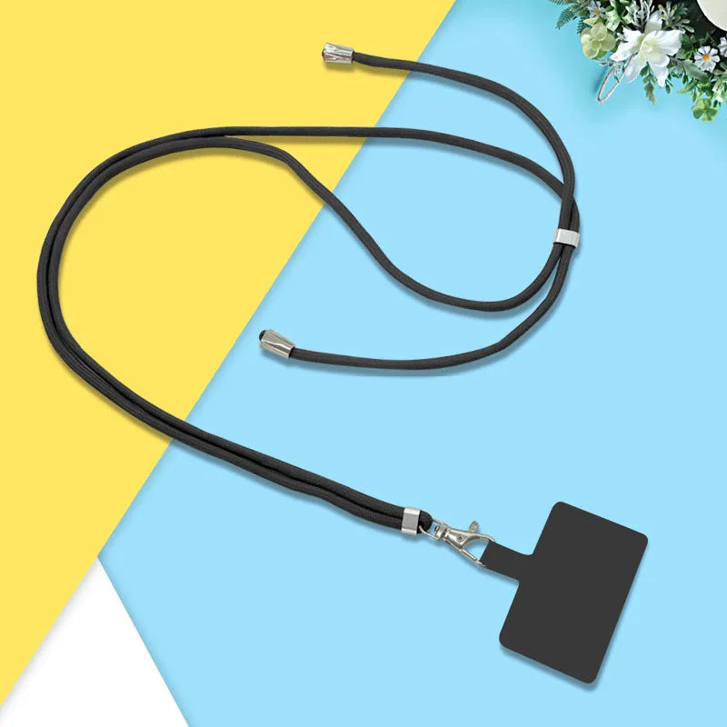 Crossbody Lanyard Necklace Strap Universal Mobile Phone Lanyard Long Adjustment Phone Case With Clip Safety Anti-Lost Lanyard