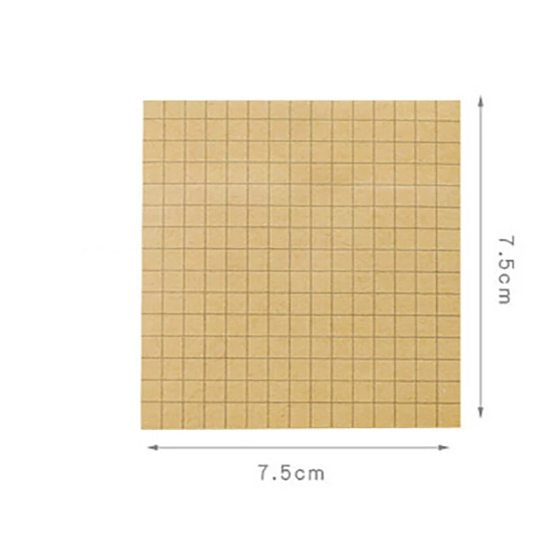 1Pcs 80Sheets Sticky Stationery Notepad Office Bookmark Sticky Notes Khaki / White /Stickers In Notebook Memo Pad