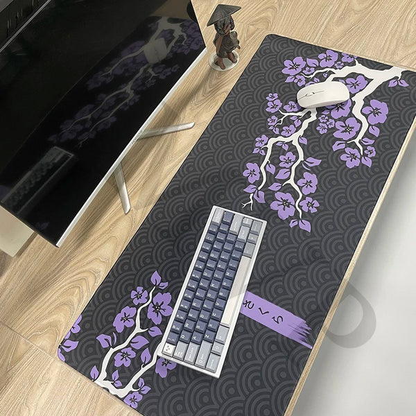 Mouse Pad Sakura Large Gamer Mousepad Desk Mat XXXL Mouse Mats 31.4x11.8in Rubber Desk Pad Design Table Carpet