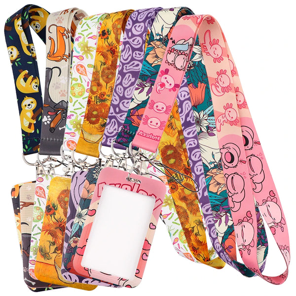 Credential holder Novel Fashion Strap Lanyard for Keys Chain Badge Holder ID Credit Card Pass Hang Rope Phone Charm Wholesale