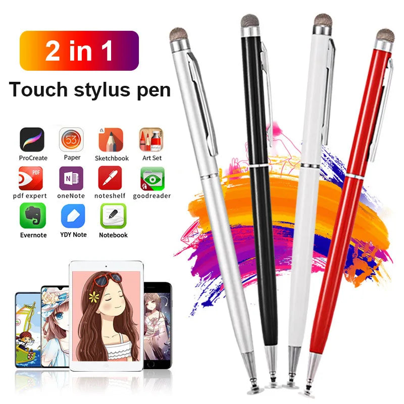2-in-1 Capacitive Stylus Pen Stylus For Touch Screen Stylus Pens For Android Phone Pen For Mobile Universal Touch pen for tablet