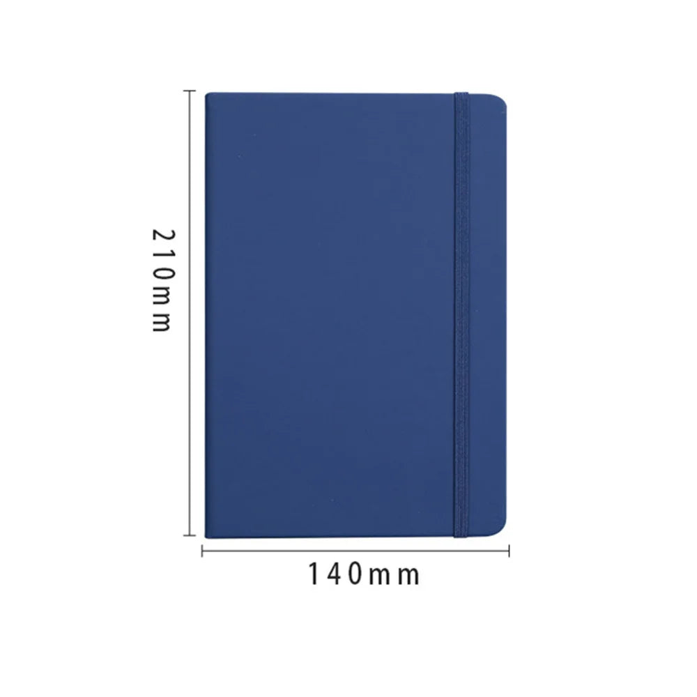 Horizontal Line Notebook A5 200 Pages Journal Planner Diary Agenda Hard Cover Solid Color Notepad With Elastic School Supplies