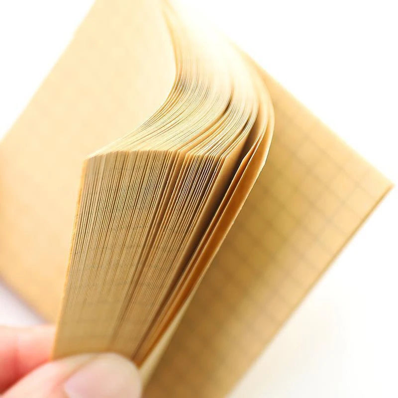 1Pcs 80Sheets Sticky Stationery Notepad Office Bookmark Sticky Notes Khaki / White /Stickers In Notebook Memo Pad