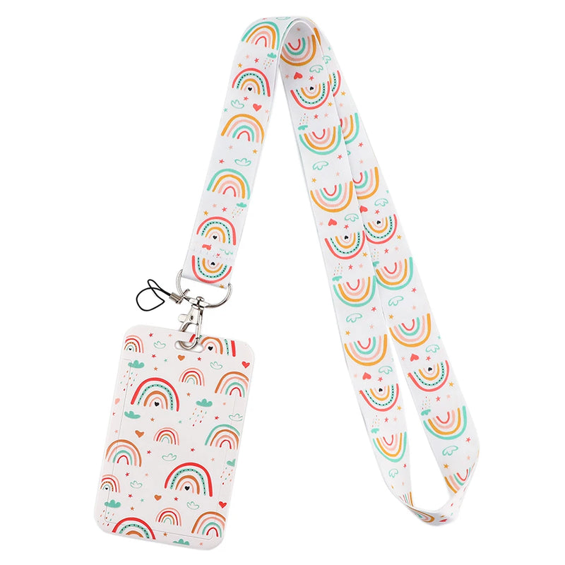 Credential holder Novel Fashion Strap Lanyard for Keys Chain Badge Holder ID Credit Card Pass Hang Rope Phone Charm Wholesale