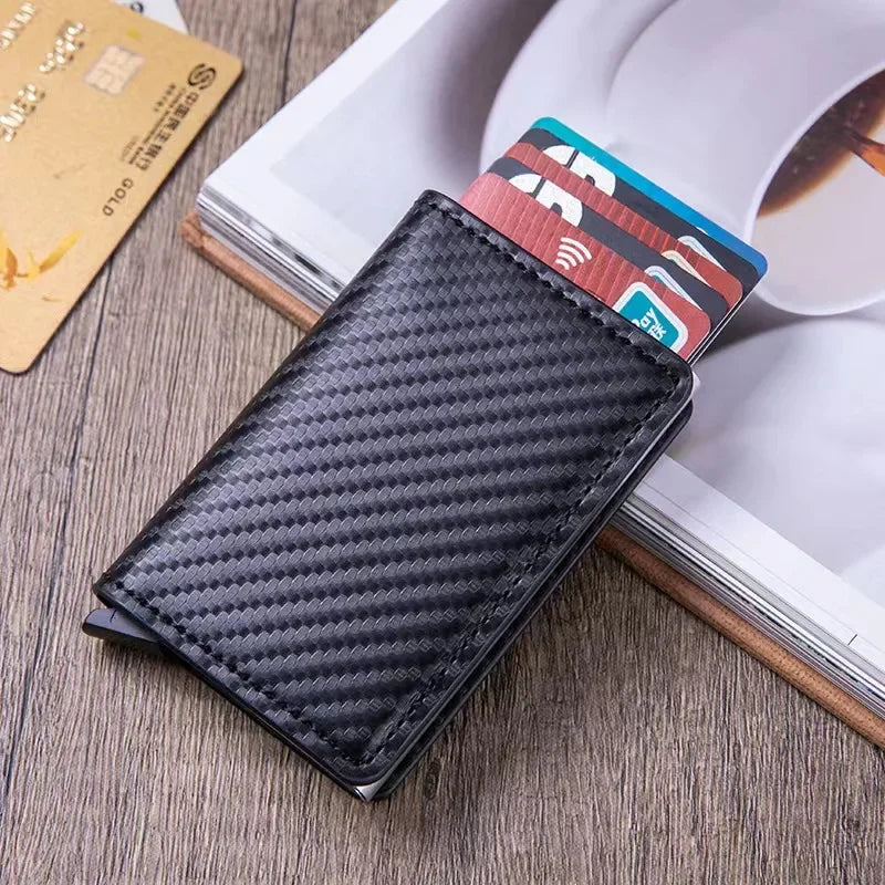 For Audi Quattro A3 A4 A5 A6 Cardholder Carbon Fiber Rfid Credit Card Holder Men Wallets Bank Cardholder PU Leather Wallets 2023