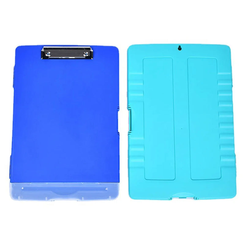 A4 Clipboard File Box Folder Document Storage Organizer Paper Holder Clip Writing Pad Board Office School Stationary Supplies
