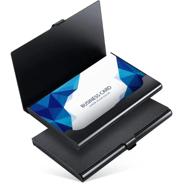 Business Card Holder Credit Card Case Light Aluminum Pocket Card Case Wallet Metal Slim Name Card Holder for Women Men Traveling