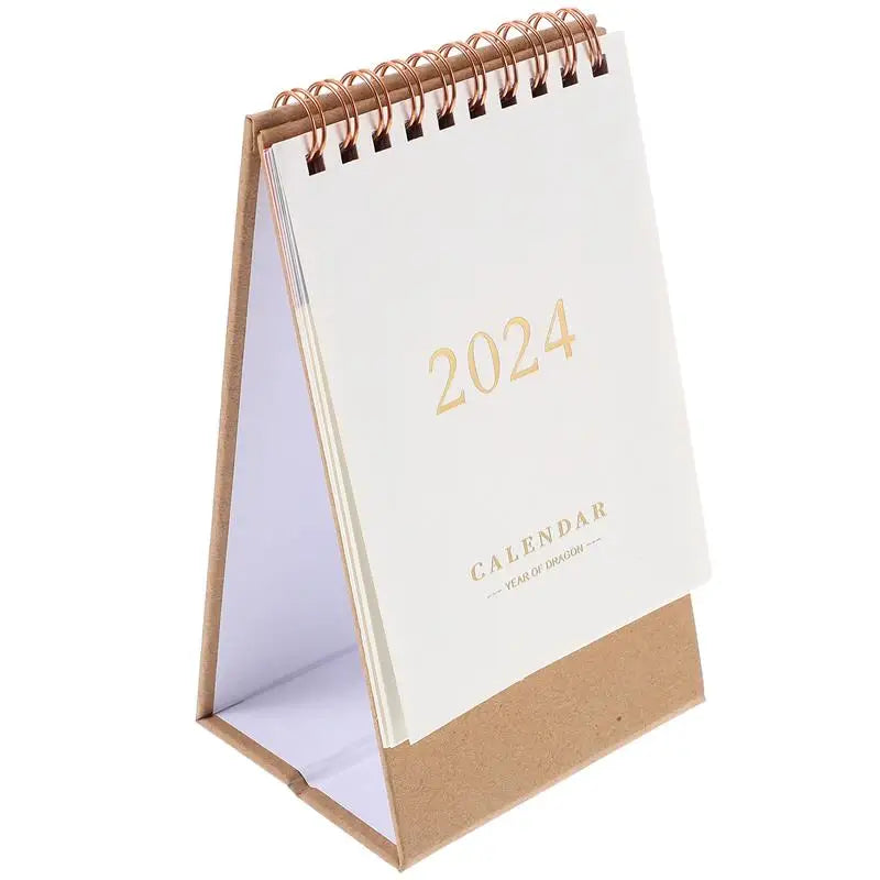 2024 Mini Desk Calendar Desktop Countdown Office Decoration Table Standing Paper Daily Scheduler Table Planner Yearly Agenda