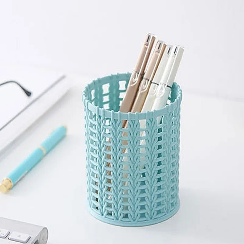 Pencil Holder Office Desk Metal Mesh Square Pen Pot Cup Case Container Organiser Storage Durable Pencil Case  Office Accessories
