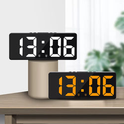 Digital Alarm Clock Voice Control Teperature Snooze Night Mode Desktop Table Clock 12/24H Anti-disturb Funtion LED Clocks Watch
