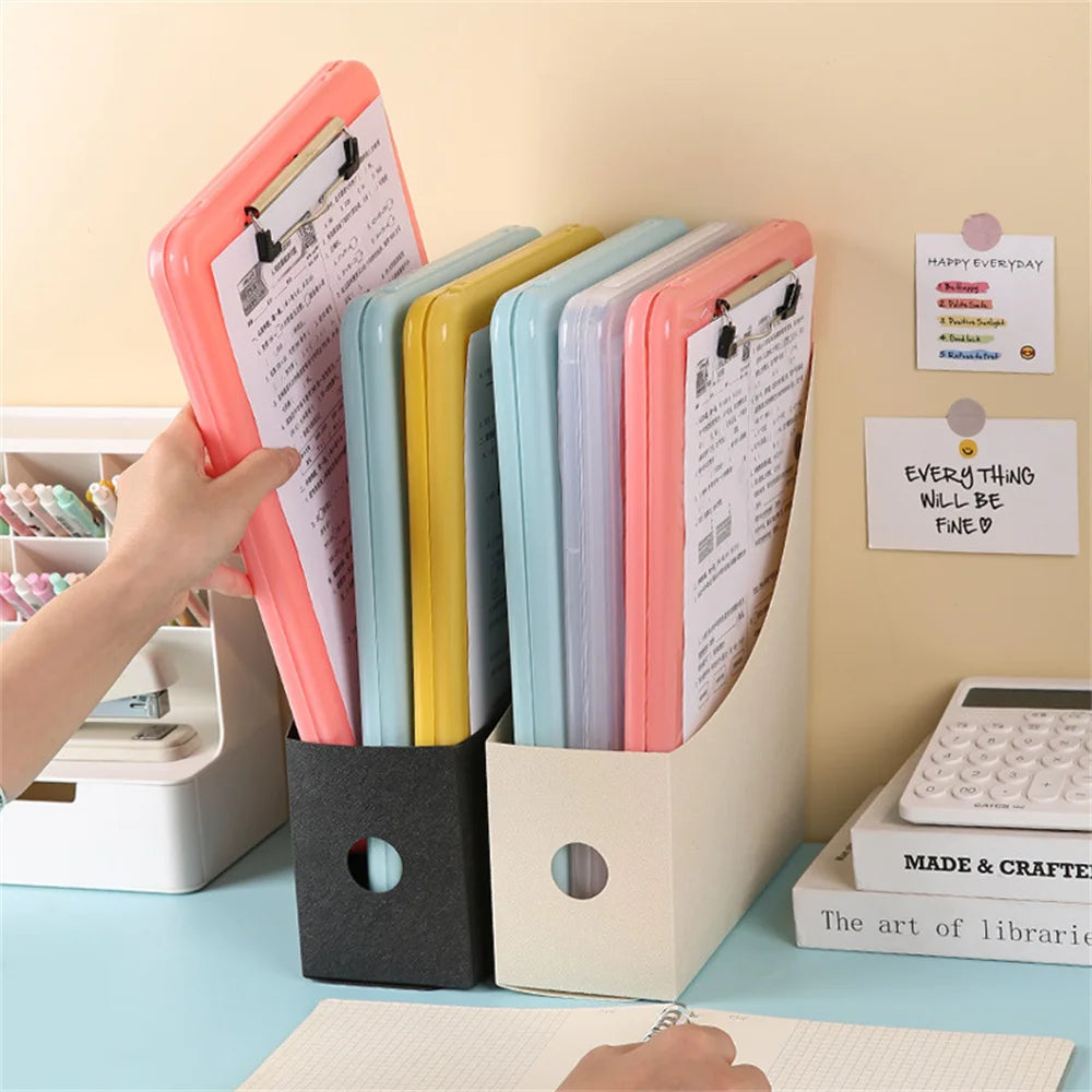 A4 Plastic Clipboard with File Box Case Document File Folders Clipboard Writing Pad With Storage For Paperwork Nurse Stationery