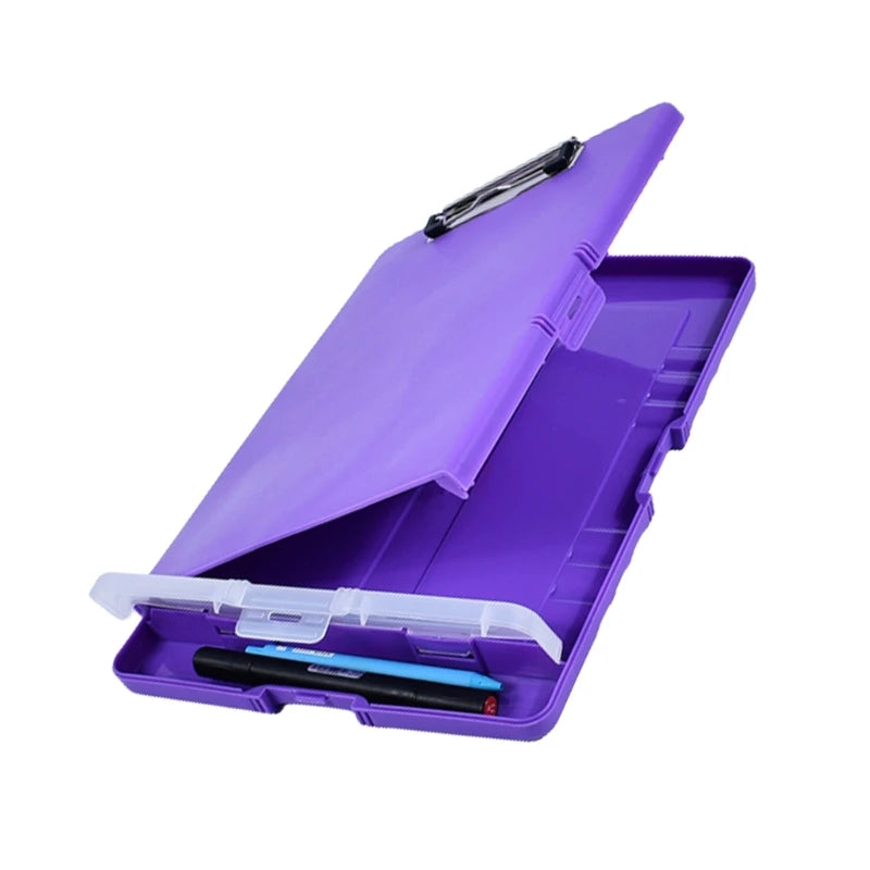 Portable Clipboard with File Case Document File Writing Pad