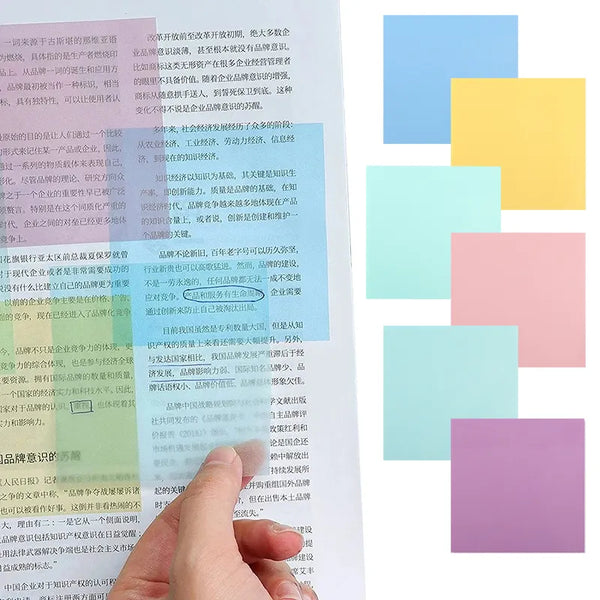 (4 Pack) 50 Pads/Pack Transparent 3x3 Inches Posted it Sticky Note Pads Notepads Posits School Stationery office Supplies