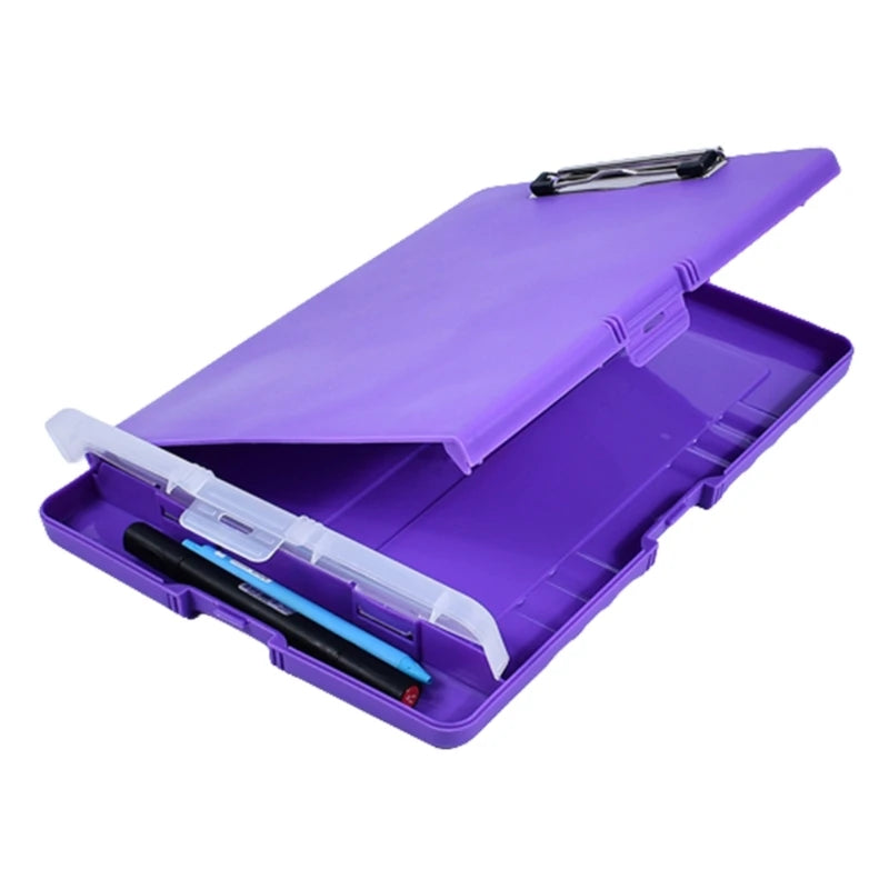 Portable Clipboard with File Case Document File Writing Pad