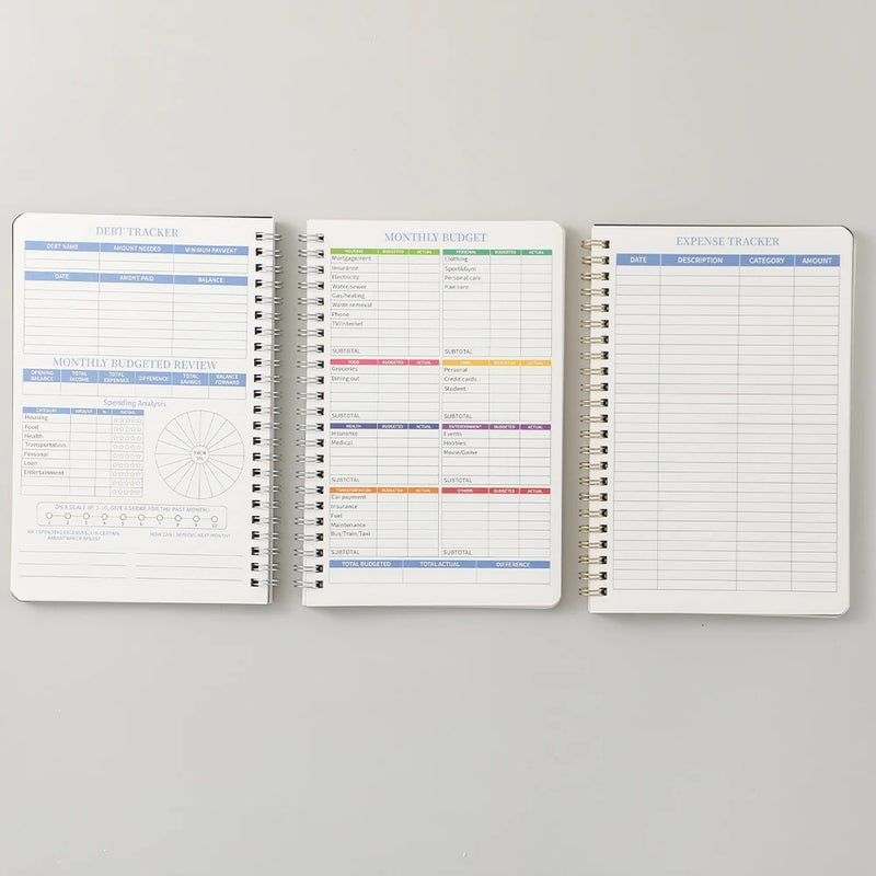 50 sheets Budget Planner Monthly Bill Organizer PVC Hardcover Budget Book For Savings Debt Expense Tracking Notebook