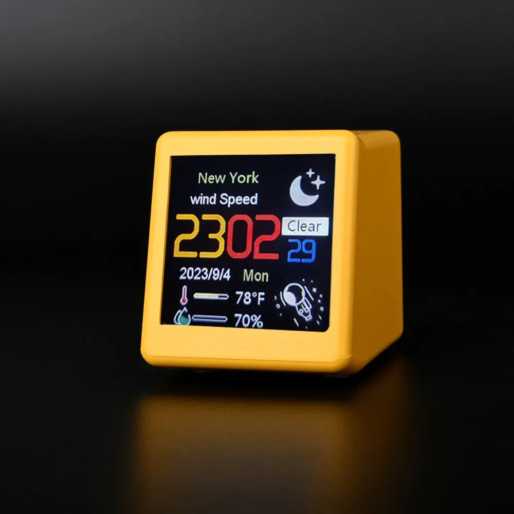 MINI Size Smart Version Weather Station Electronic Desktop LED LCD Digital WiFi Table Clock Electronic Weather Station Calendar