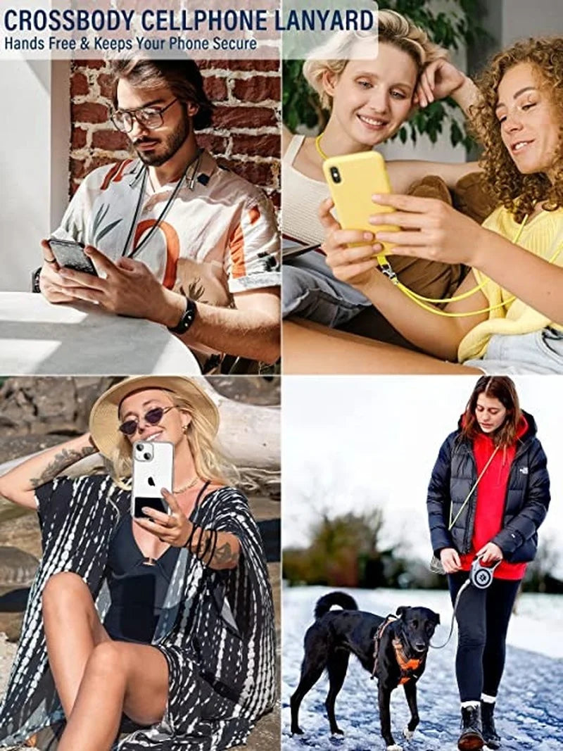 Universal Crossbody Phone Lanyards with Patch Adjustable Mobile Phone Strap Lanyard Neck Rope for Cell Phone Hanging Cord Strap
