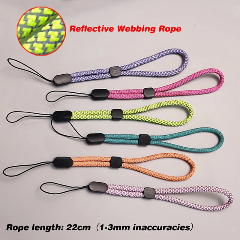 1Pcs Adjustable Nylon Wrist Lanyard Soft Durable Lanyard For Keys Phone USB MP4 Camera Water Bottle Reflective Webbing Rope