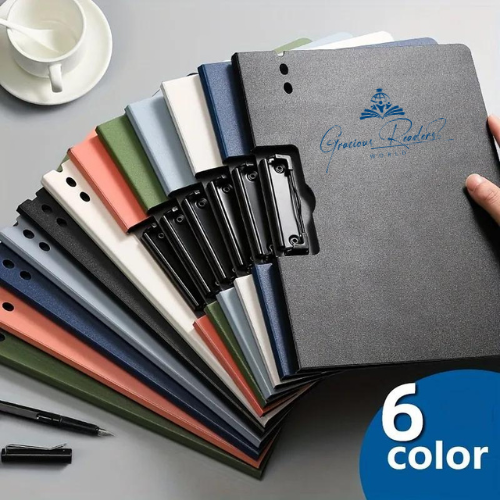 1pc A4 File Folders, Documents Organizer, Clipboard With Cover, Paper Folder For Business & School, Stationery & Office Supplies