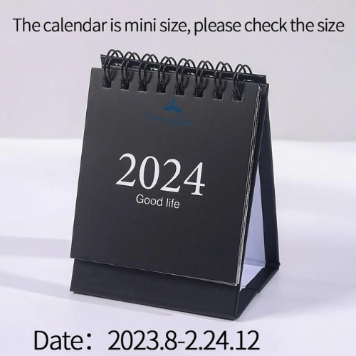 2024 Mini Table Desk calendar Morandi table calendar desktop decoration creative coil calendar plan