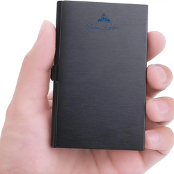 Business Card Holder Credit Card Case Light Aluminum Pocket Card Case Wallet Metal Slim Name Card Holder for Women Men Traveling